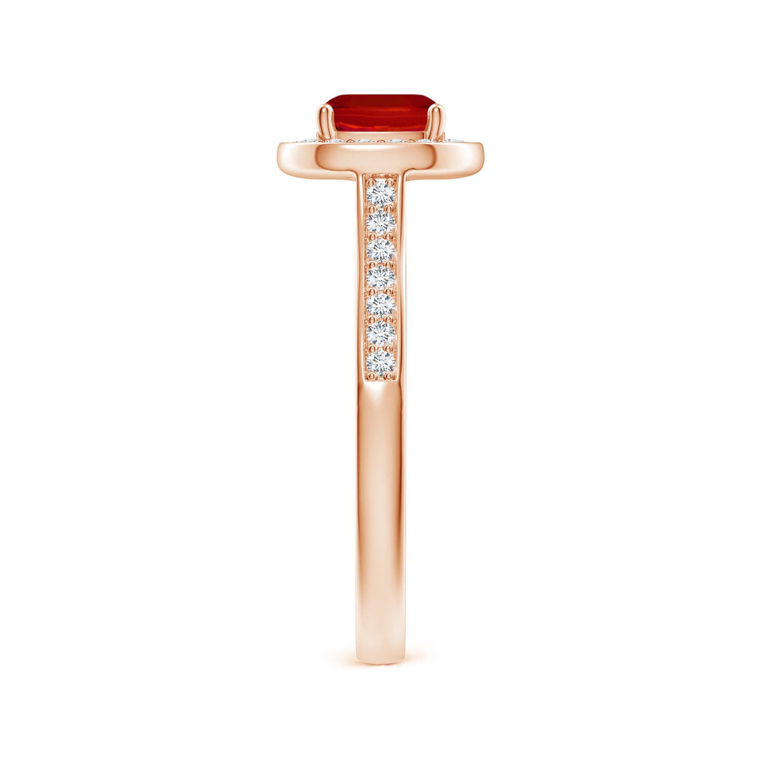 AAA - Ruby / 1.23 CT / 14 KT Rose Gold