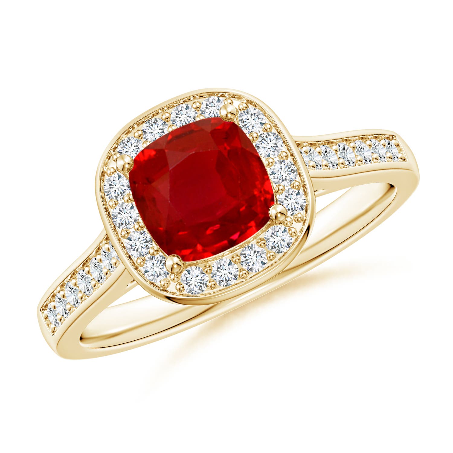 AAA - Ruby / 1.23 CT / 14 KT Yellow Gold