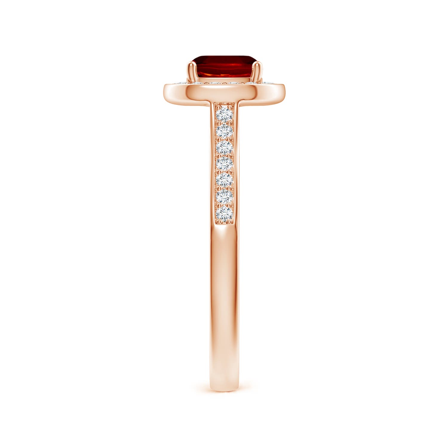 AAAA - Ruby / 1.23 CT / 14 KT Rose Gold