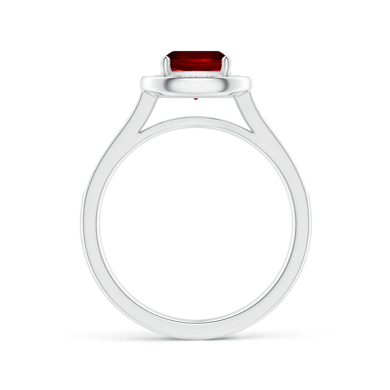 AAAA - Ruby / 1.23 CT / 14 KT White Gold