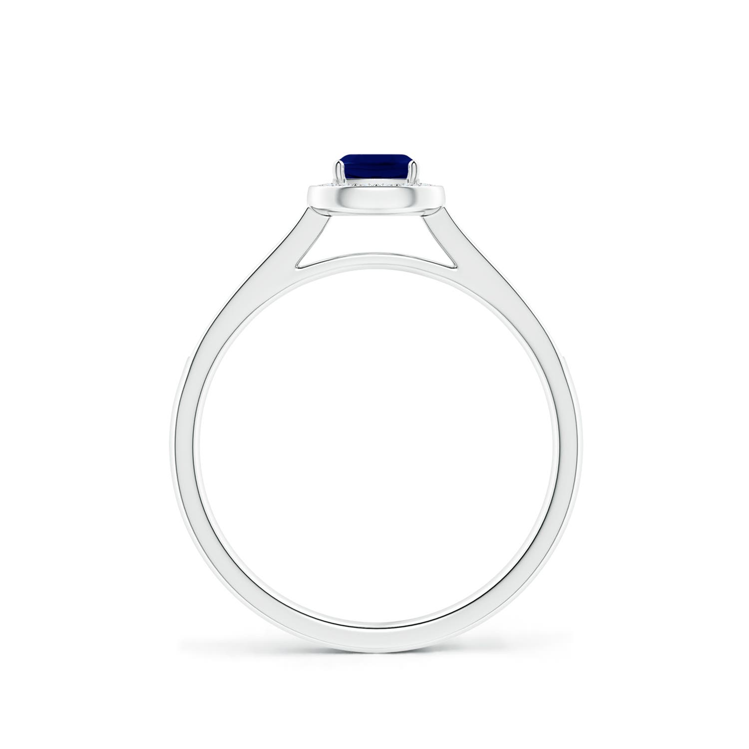 AA - Blue Sapphire / 0.49 CT / 14 KT White Gold