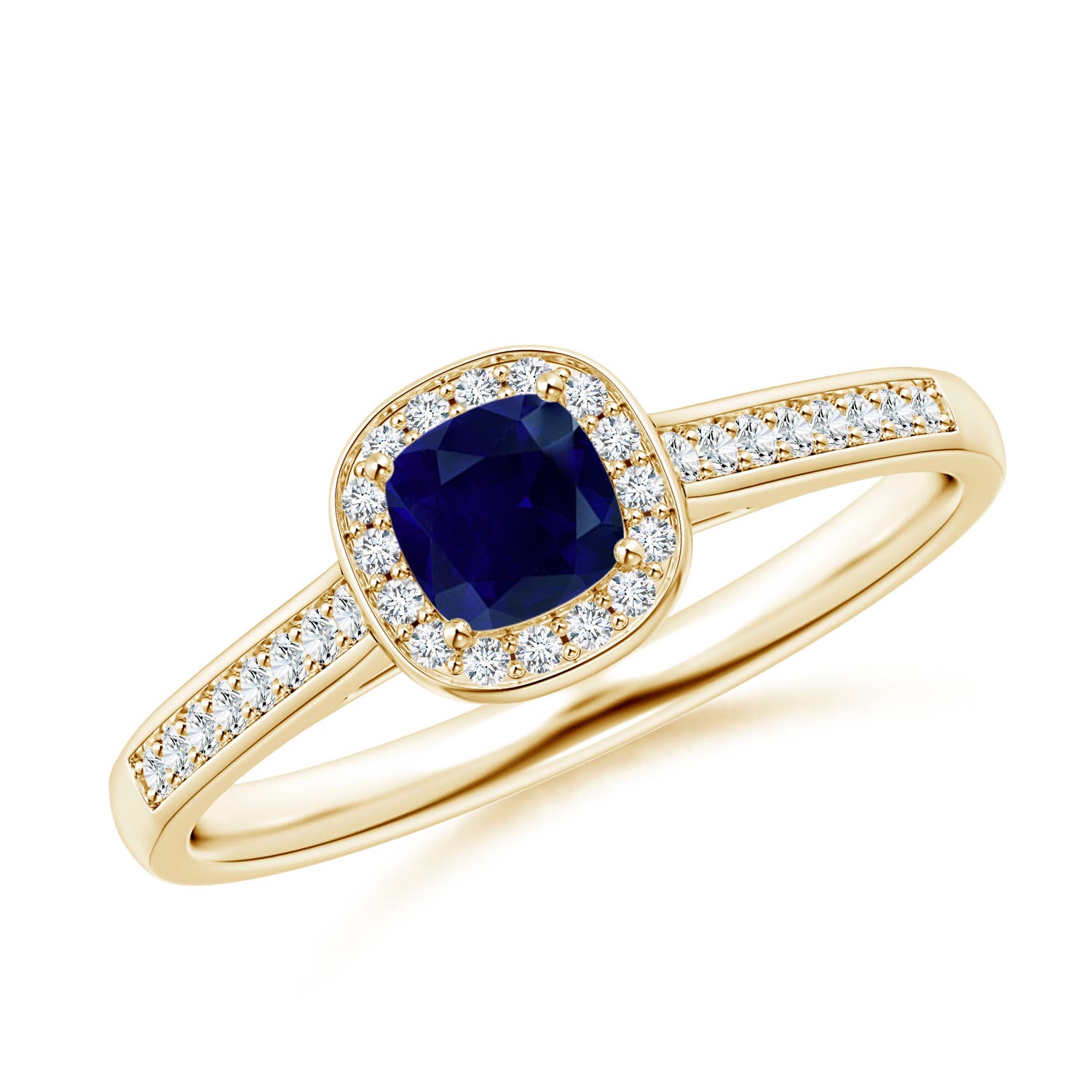 AA - Blue Sapphire / 0.49 CT / 14 KT Yellow Gold