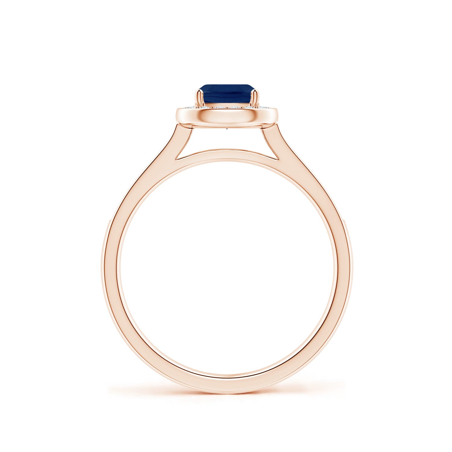 A - Blue Sapphire / 0.78 CT / 14 KT Rose Gold