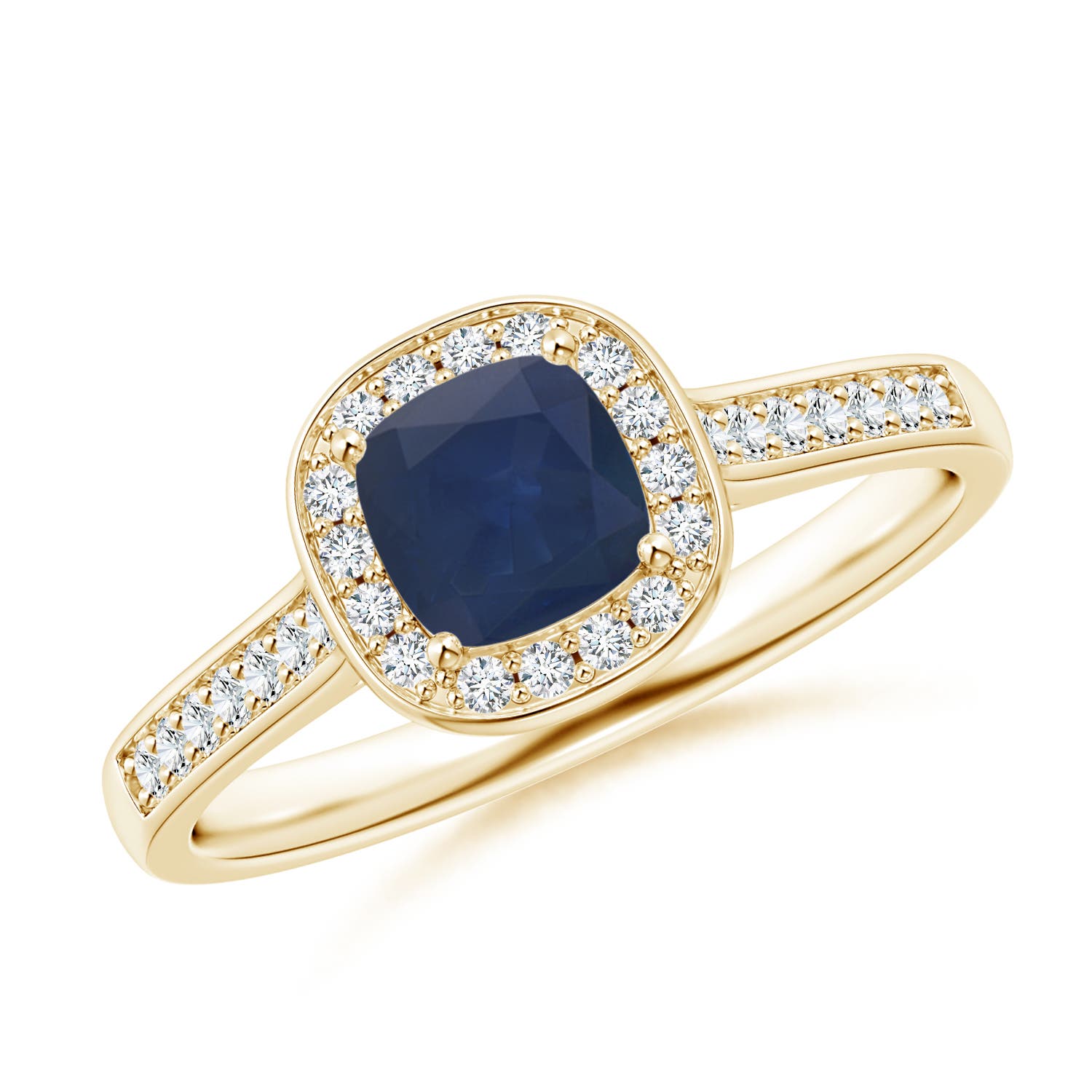 A - Blue Sapphire / 0.78 CT / 14 KT Yellow Gold