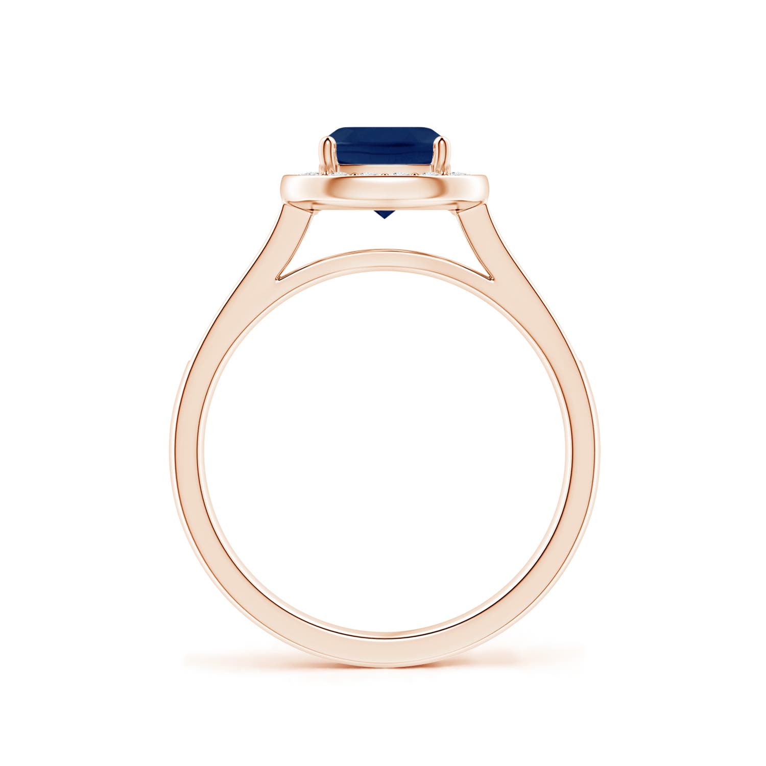 A - Blue Sapphire / 1.28 CT / 14 KT Rose Gold