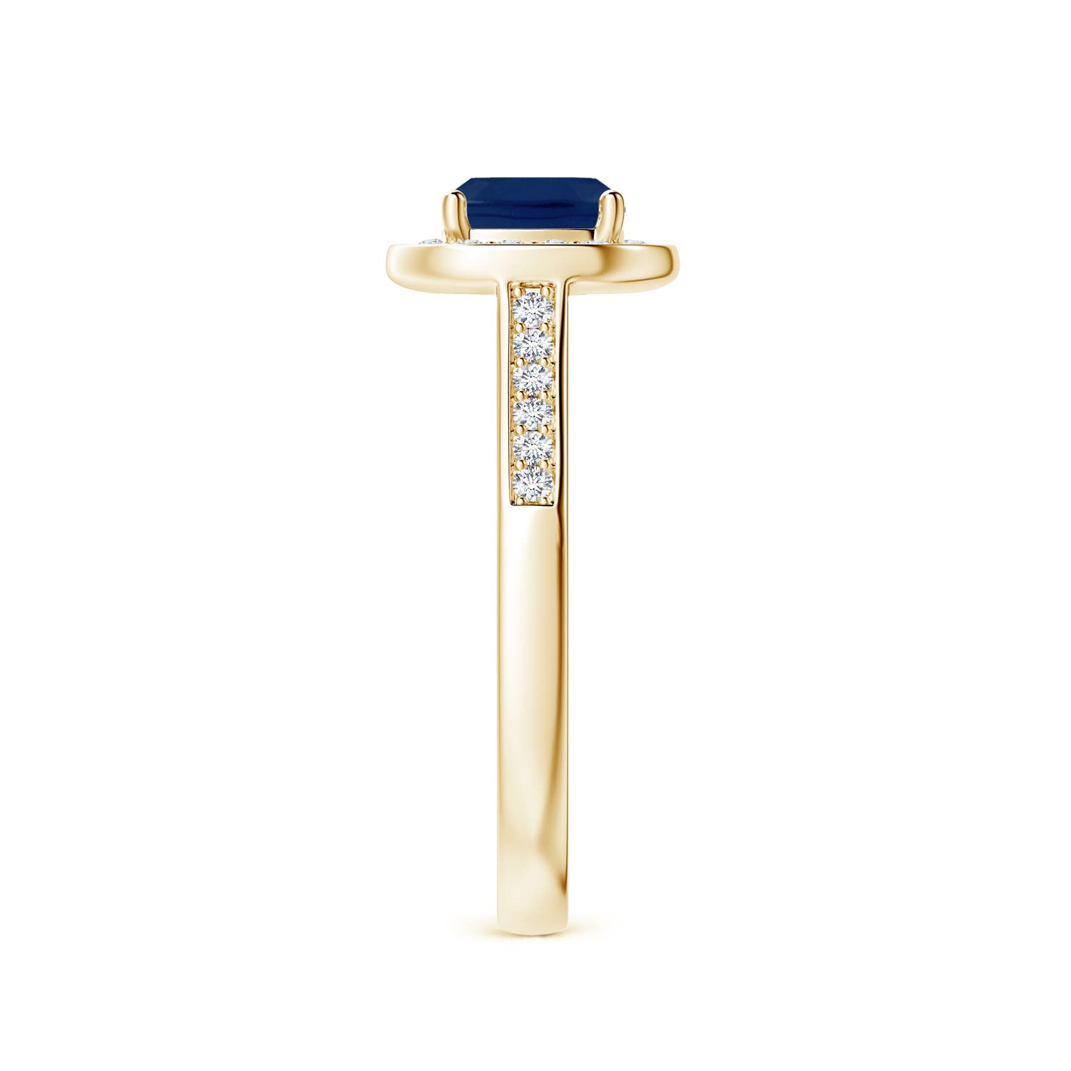 A - Blue Sapphire / 1.28 CT / 14 KT Yellow Gold