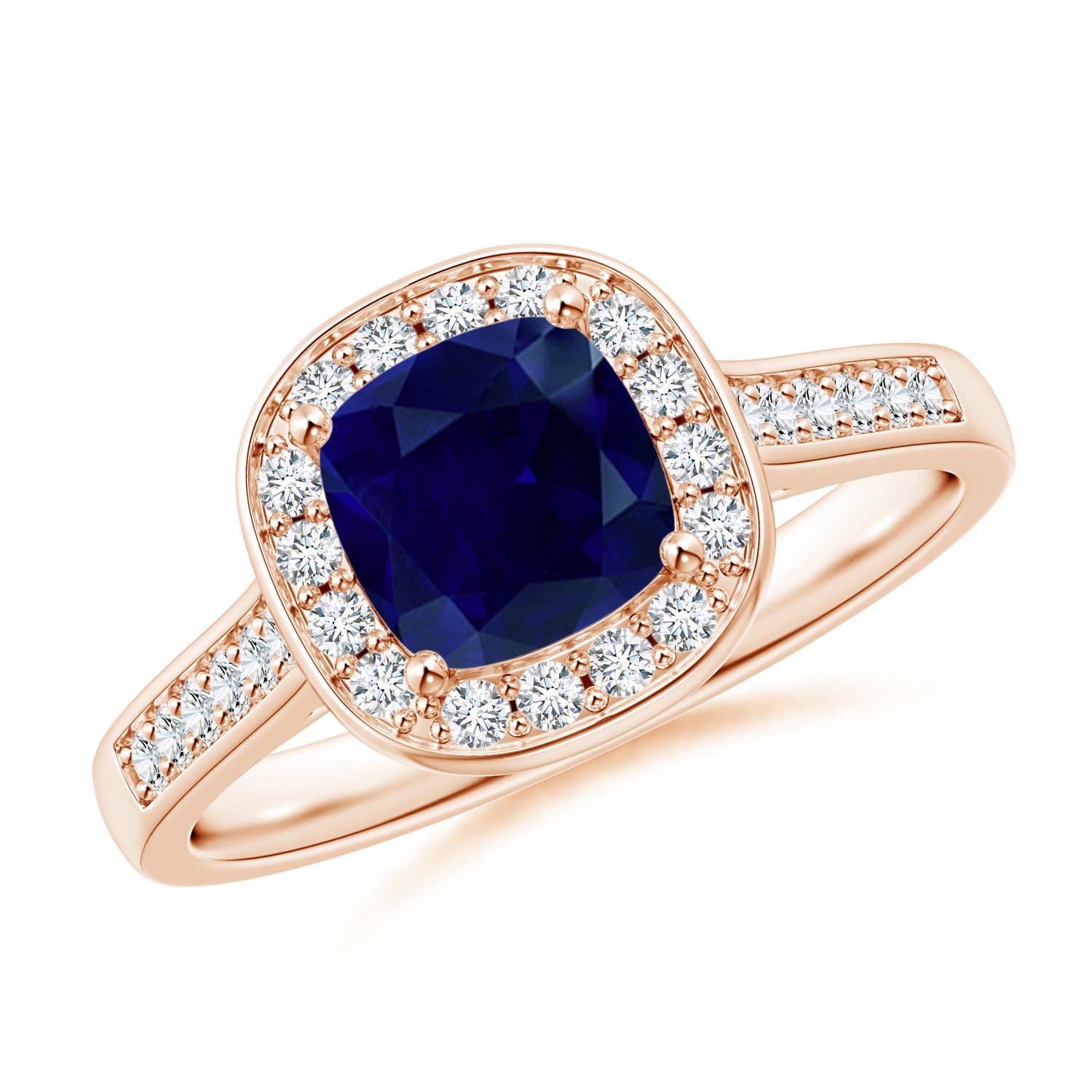 AA - Blue Sapphire / 1.28 CT / 14 KT Rose Gold