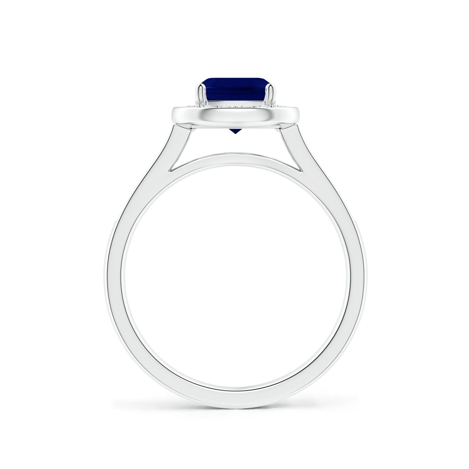 AA - Blue Sapphire / 1.28 CT / 14 KT White Gold