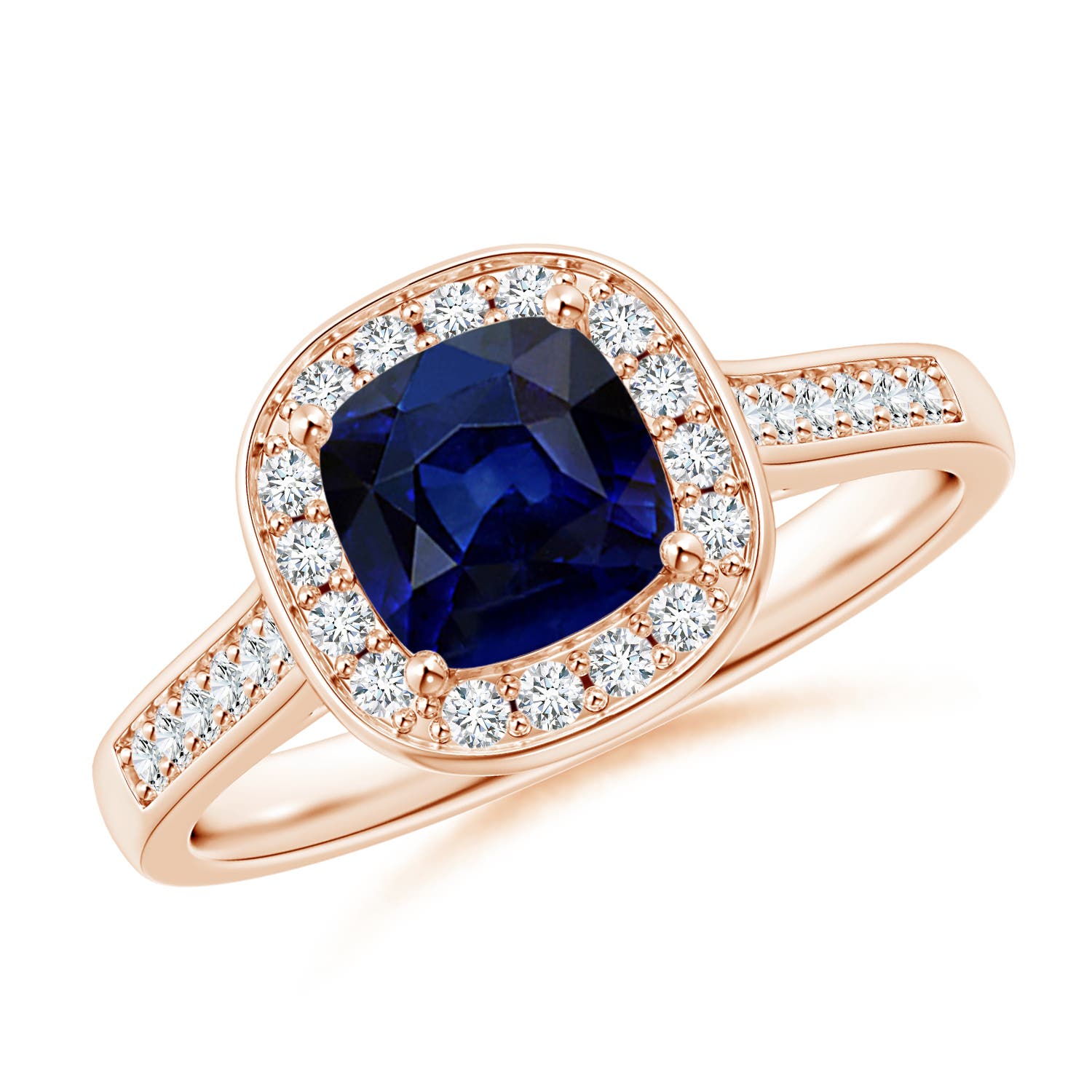 AAA - Blue Sapphire / 1.28 CT / 14 KT Rose Gold