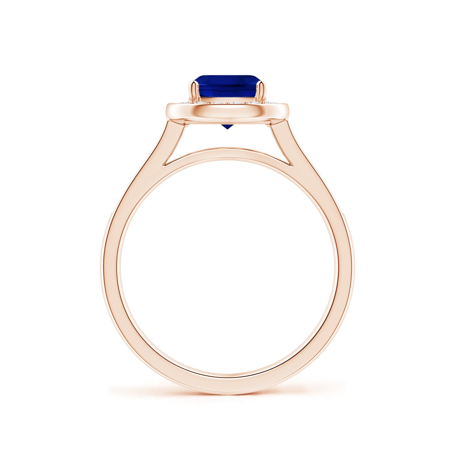 AAAA - Blue Sapphire / 1.28 CT / 14 KT Rose Gold