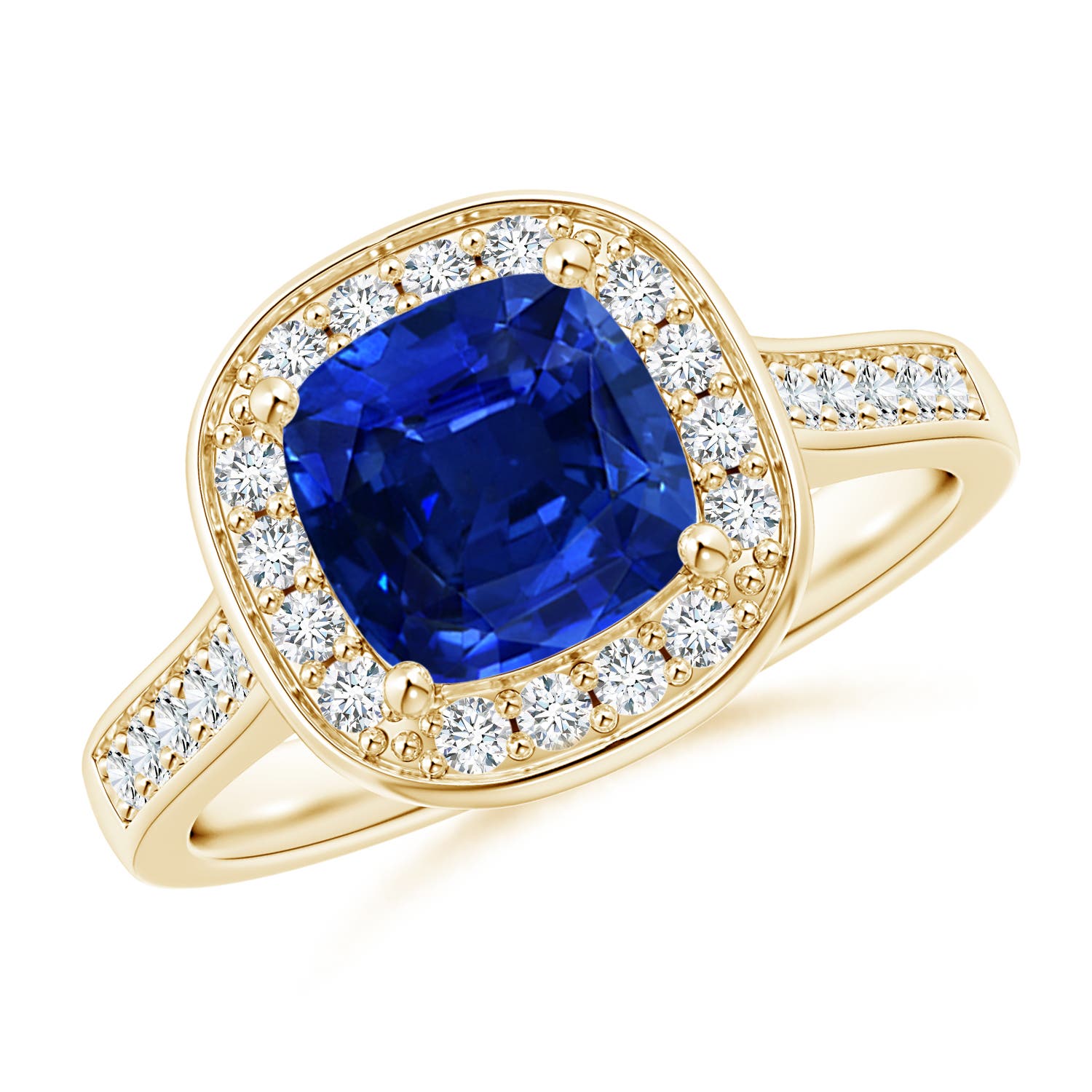 AAAA - Blue Sapphire / 1.99 CT / 14 KT Yellow Gold