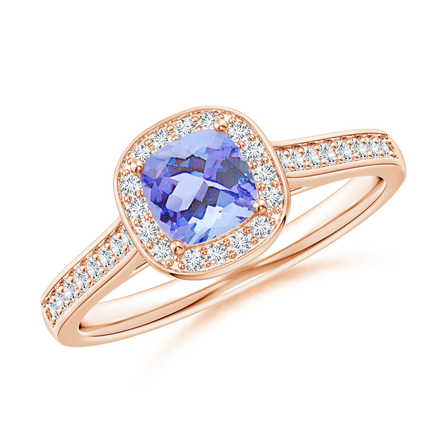 A - Tanzanite / 1.01 CT / 14 KT Rose Gold