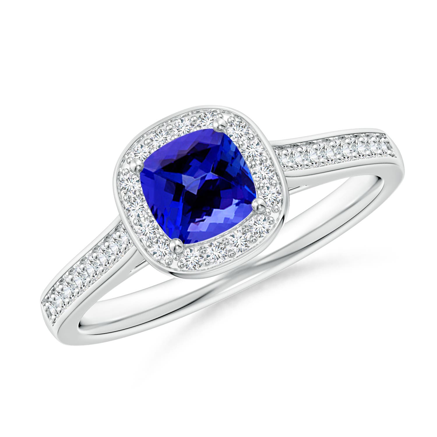 AAAA - Tanzanite / 1.01 CT / 14 KT White Gold