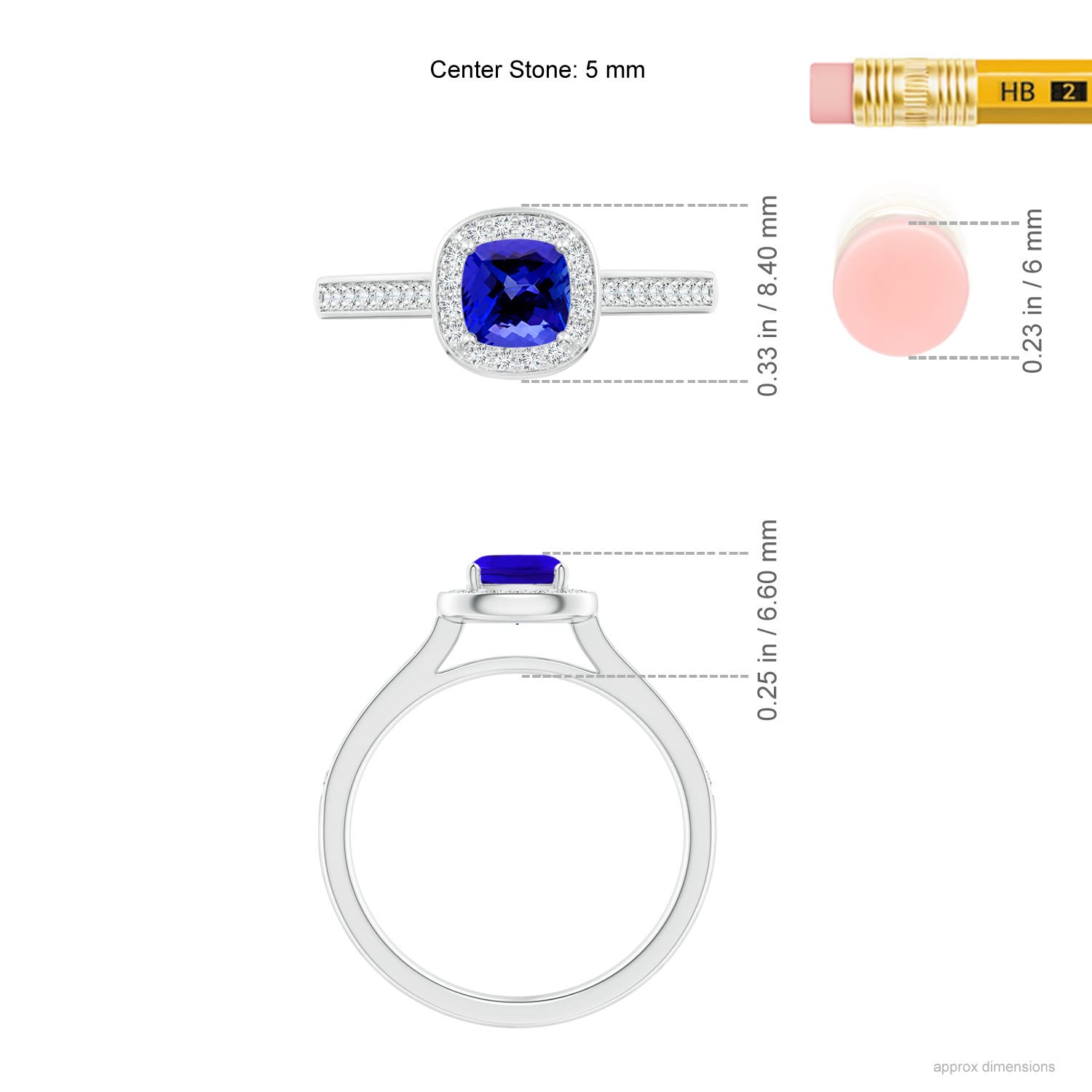 AAAA - Tanzanite / 1.01 CT / 14 KT White Gold