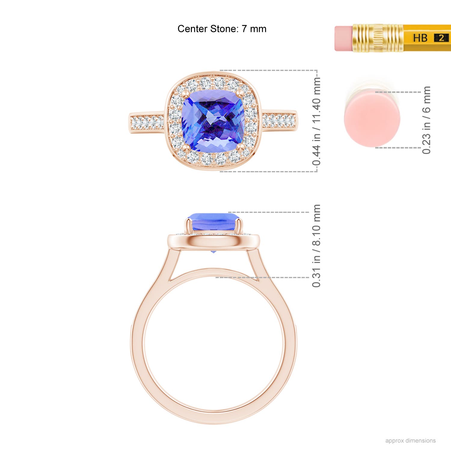 AA - Tanzanite / 1.89 CT / 14 KT Rose Gold