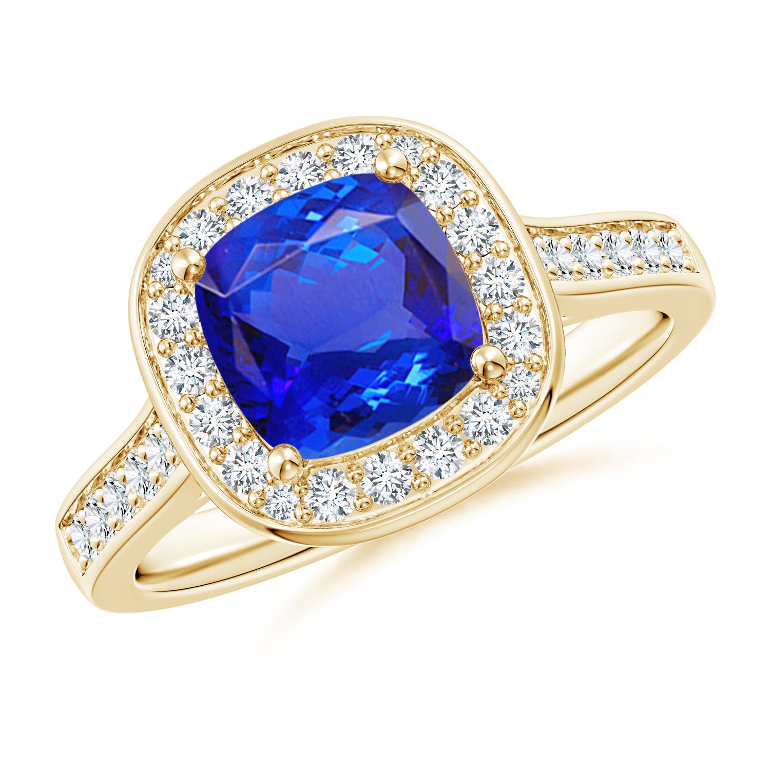 AAA - Tanzanite / 1.89 CT / 14 KT Yellow Gold