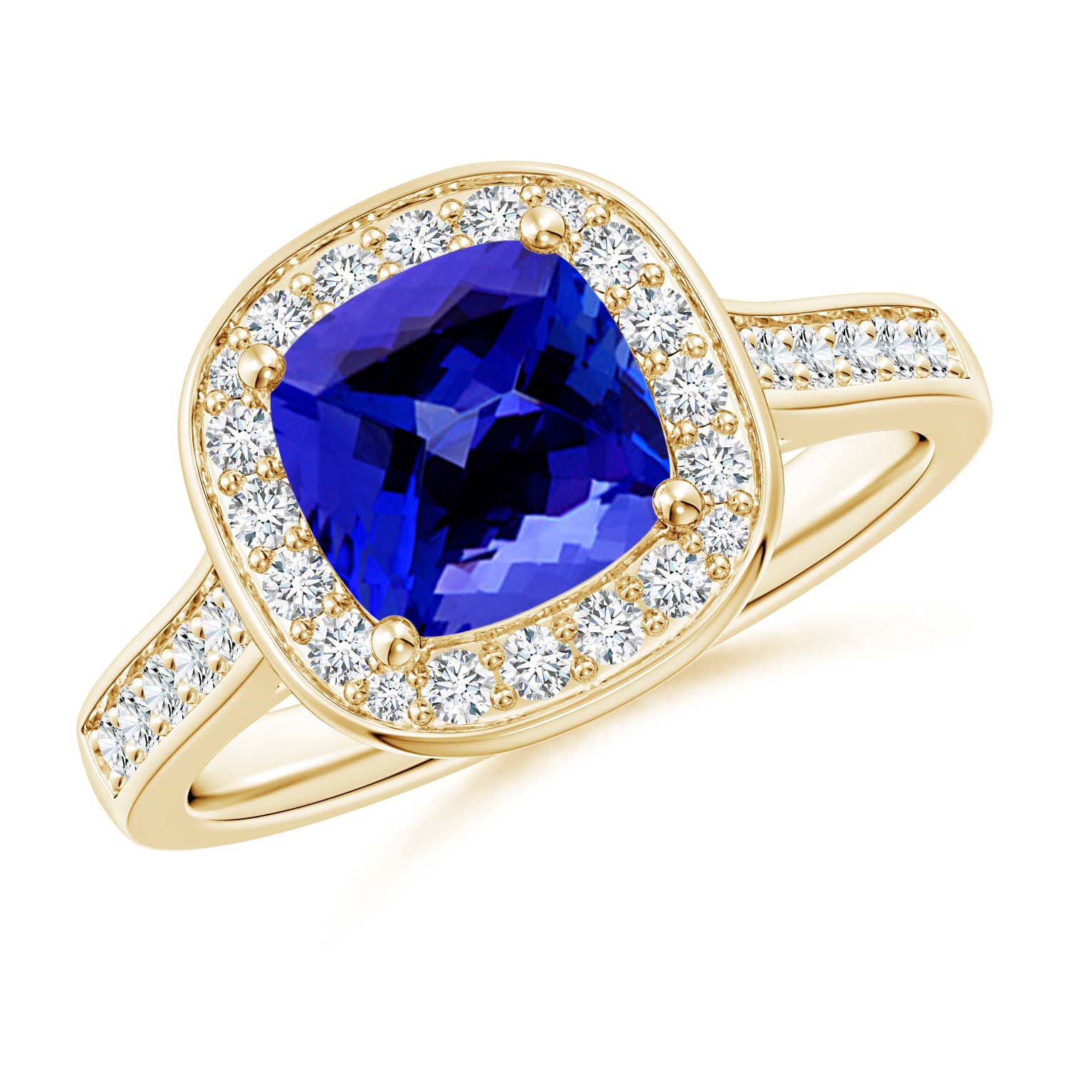 AAAA - Tanzanite / 1.89 CT / 14 KT Yellow Gold