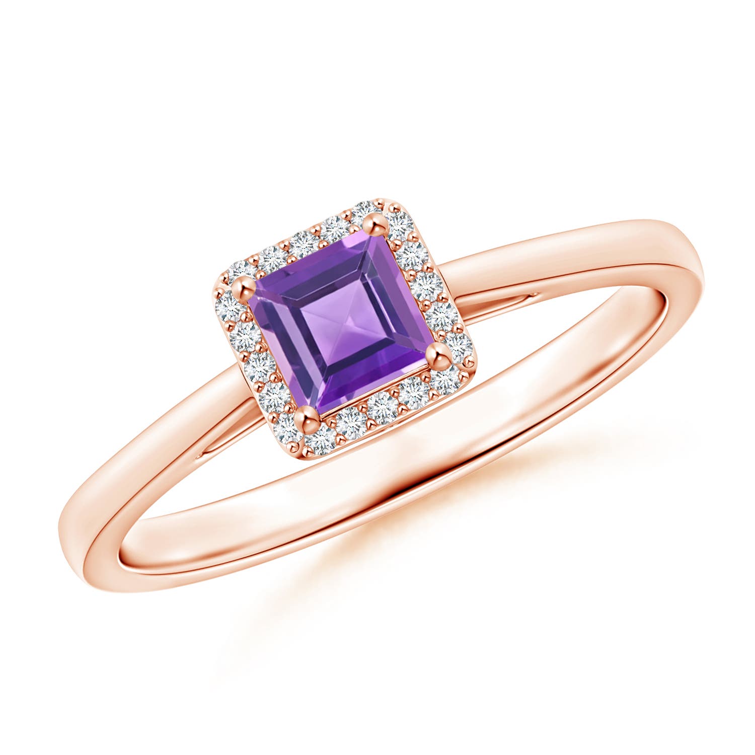 AA - Amethyst / 0.4 CT / 14 KT Rose Gold