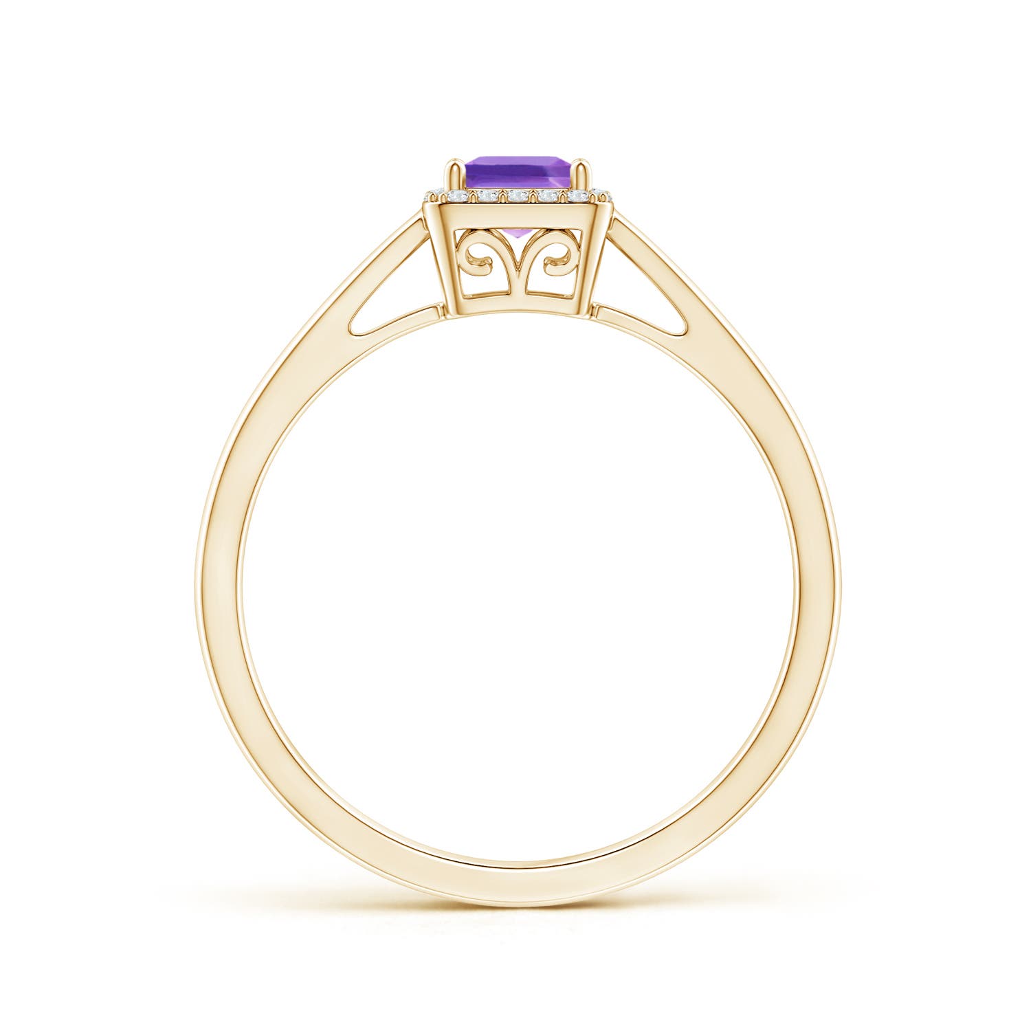 AA - Amethyst / 0.4 CT / 14 KT Yellow Gold