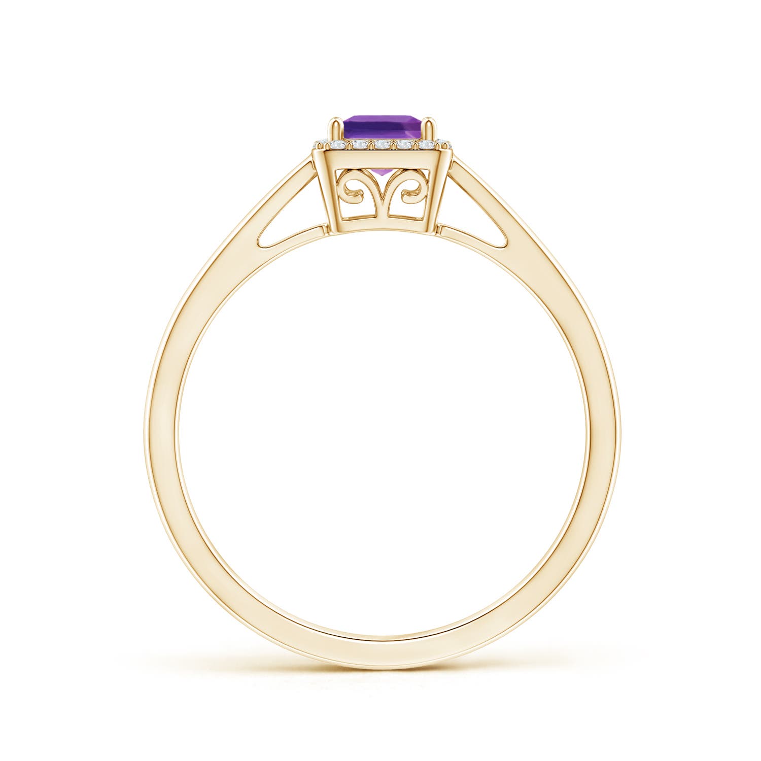 AAAA - Amethyst / 0.4 CT / 14 KT Yellow Gold