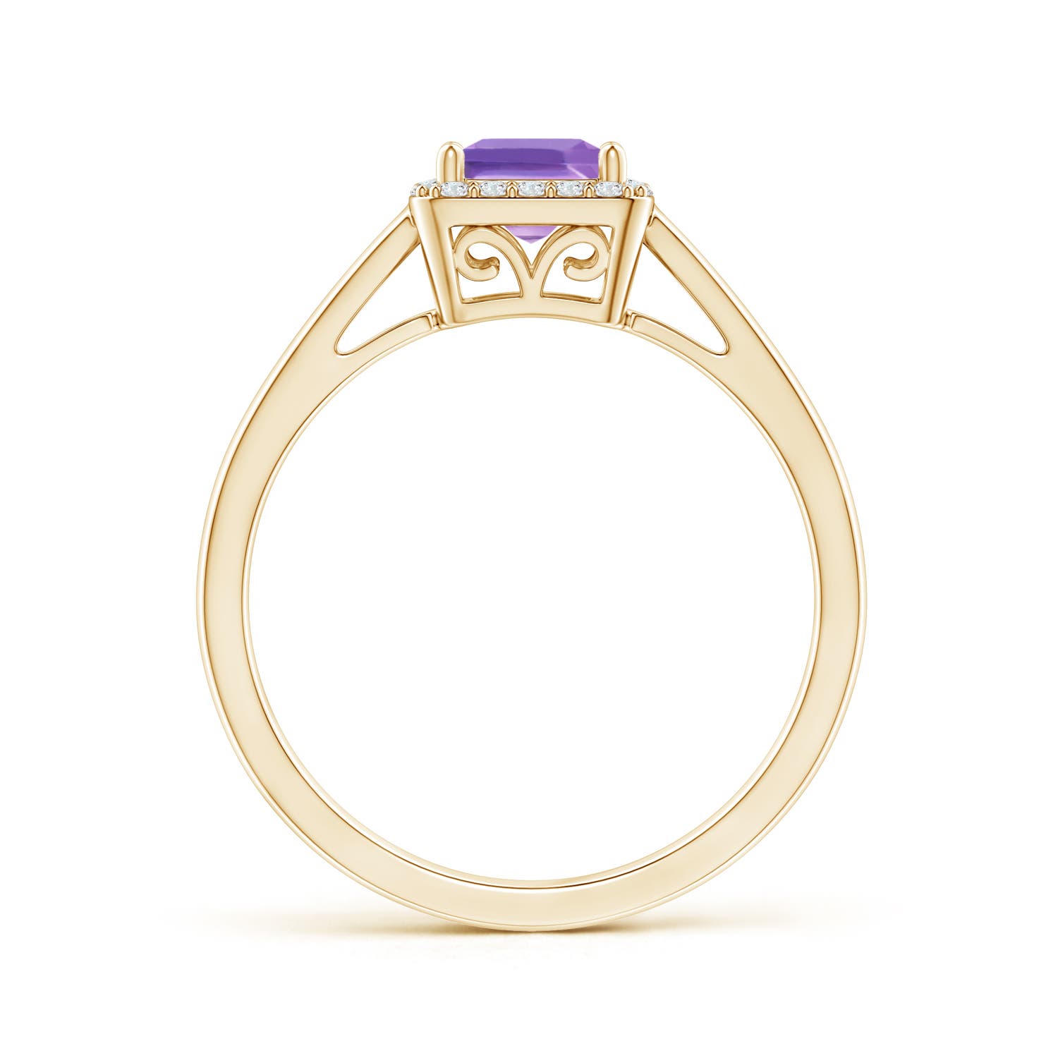 A - Amethyst / 0.82 CT / 14 KT Yellow Gold