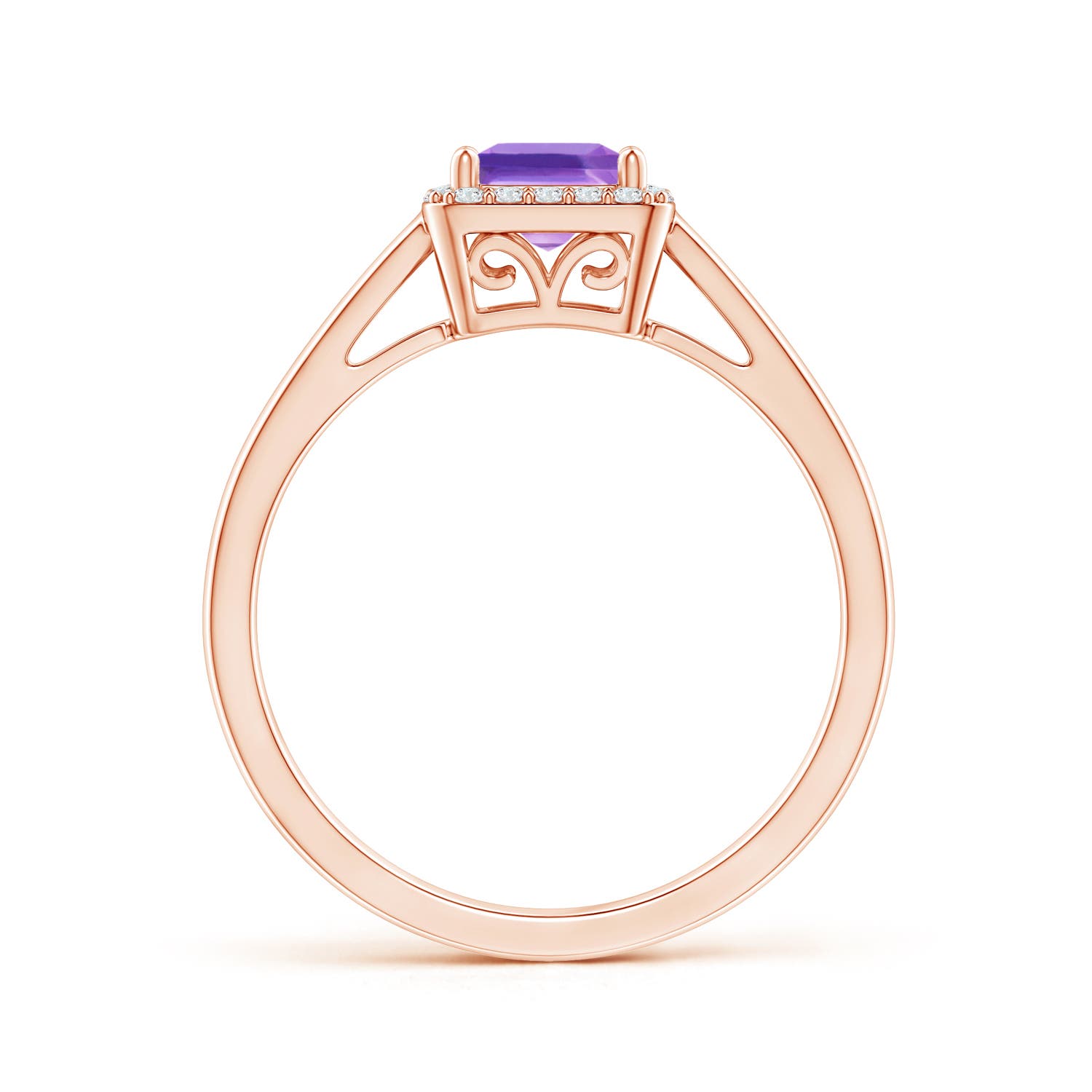 AA - Amethyst / 0.82 CT / 14 KT Rose Gold