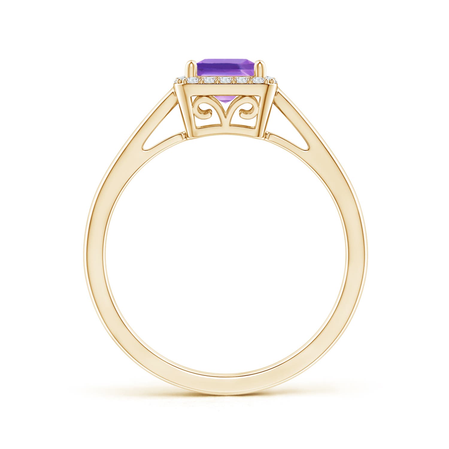 AA - Amethyst / 0.82 CT / 14 KT Yellow Gold