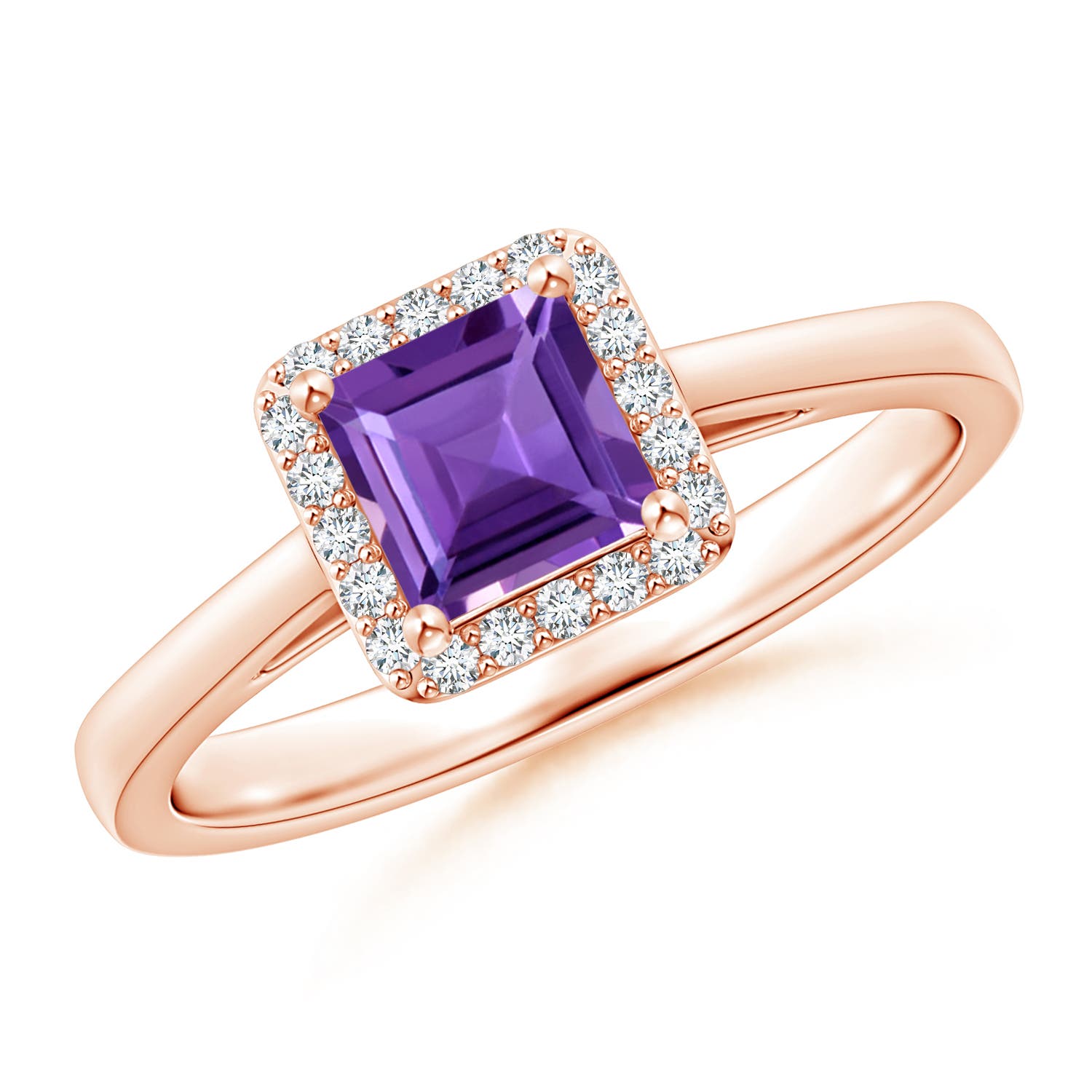 AAA - Amethyst / 0.82 CT / 14 KT Rose Gold