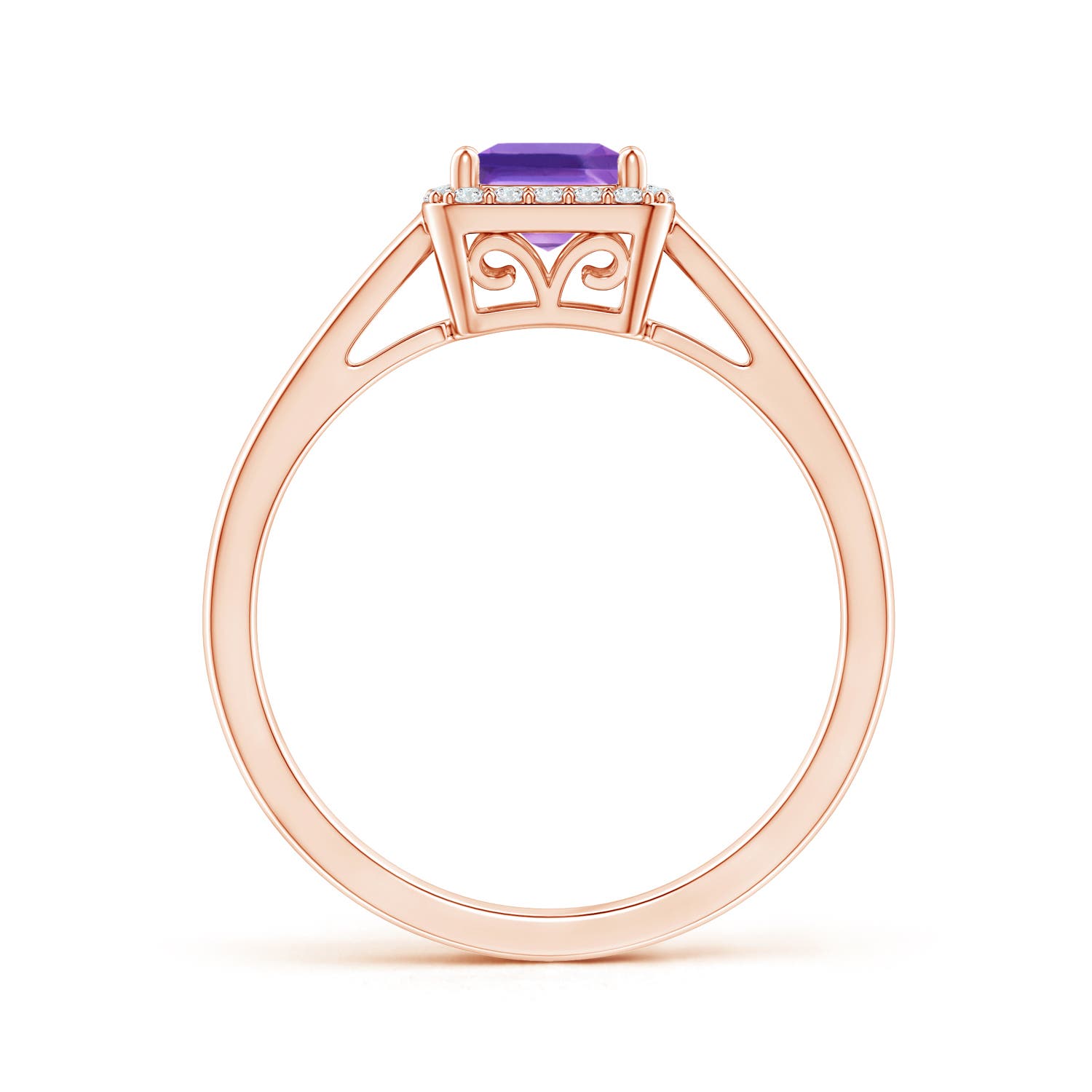 AAA - Amethyst / 0.82 CT / 14 KT Rose Gold