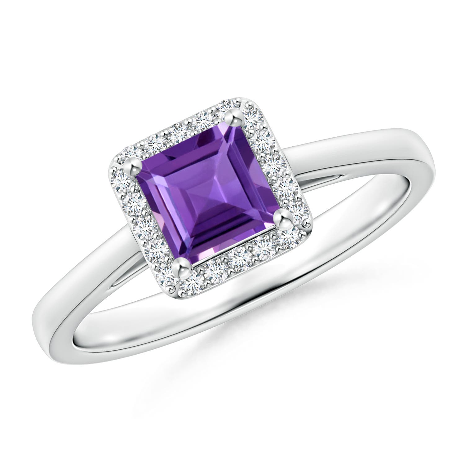 AAA - Amethyst / 0.82 CT / 14 KT White Gold