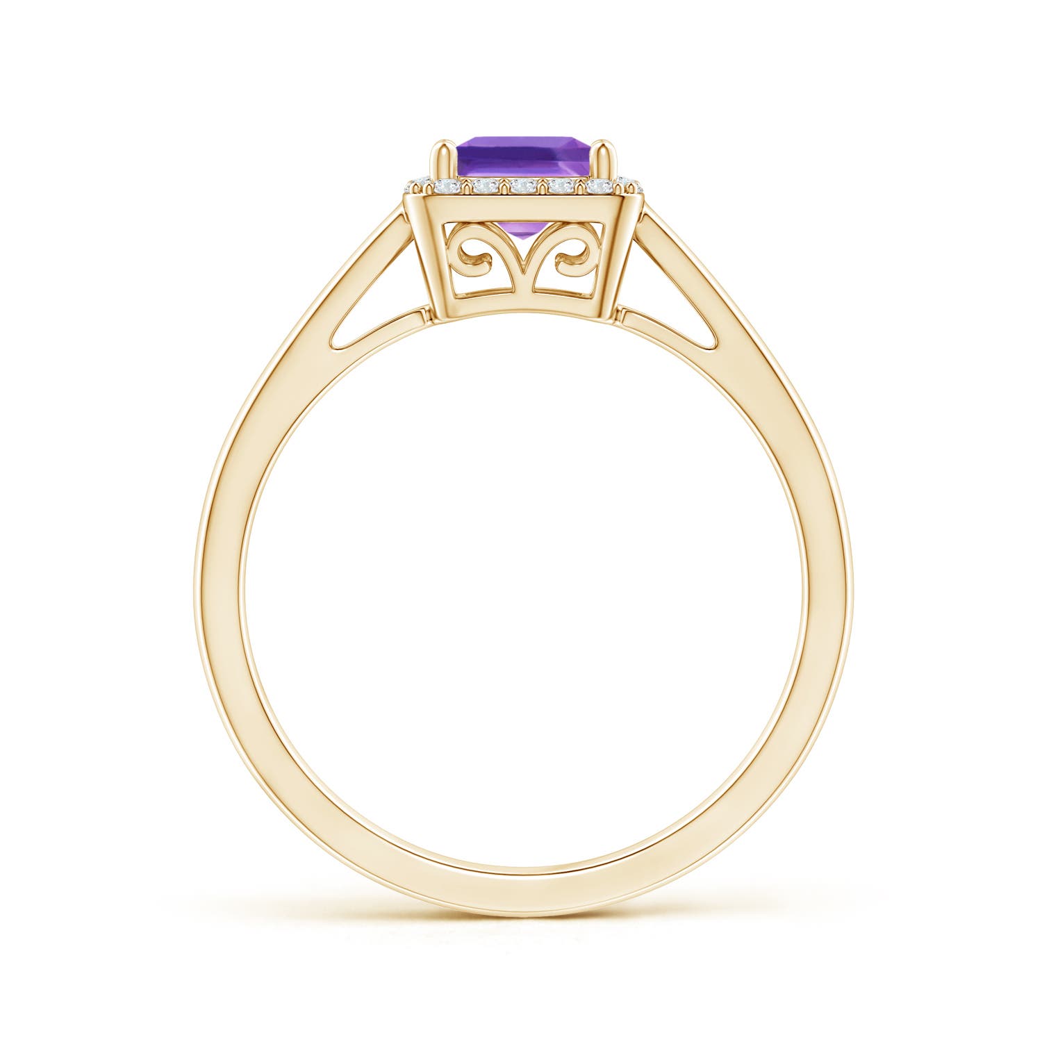 AAA - Amethyst / 0.82 CT / 14 KT Yellow Gold