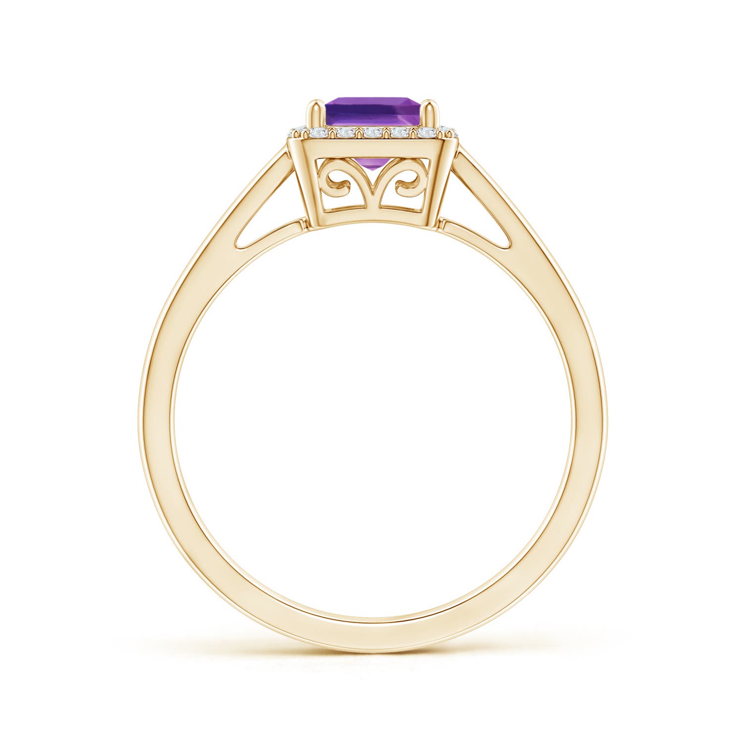 AAAA - Amethyst / 0.82 CT / 14 KT Yellow Gold