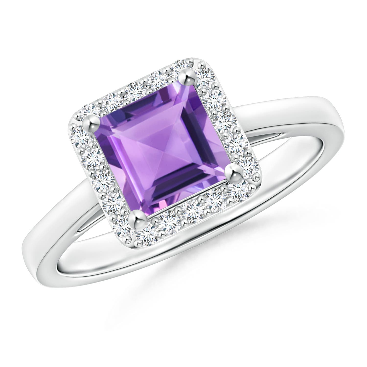 A - Amethyst / 1.2 CT / 14 KT White Gold