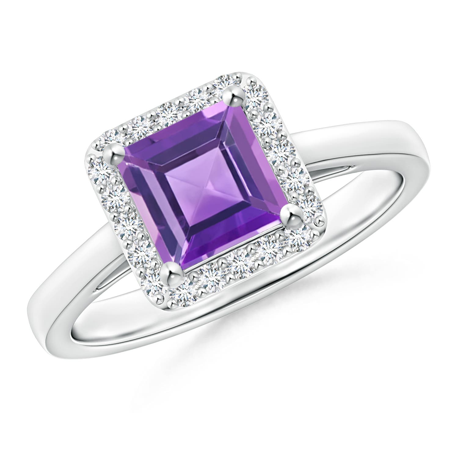 AA - Amethyst / 1.2 CT / 14 KT White Gold