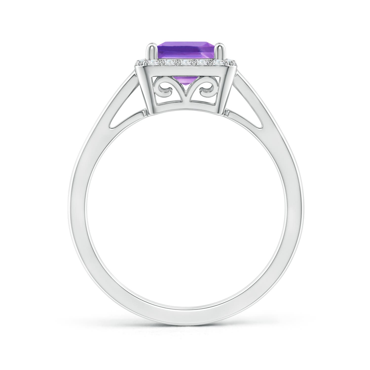 AA - Amethyst / 1.2 CT / 14 KT White Gold