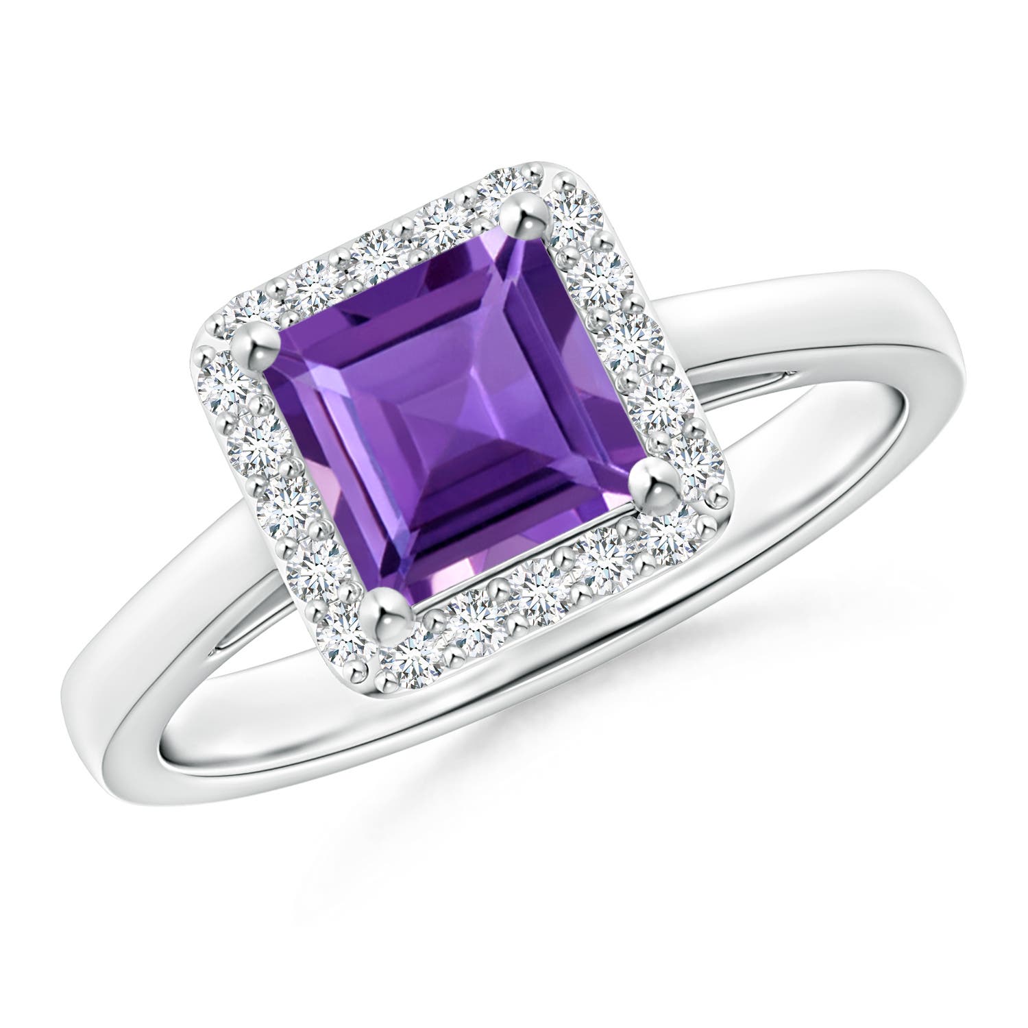 AAA - Amethyst / 1.2 CT / 14 KT White Gold