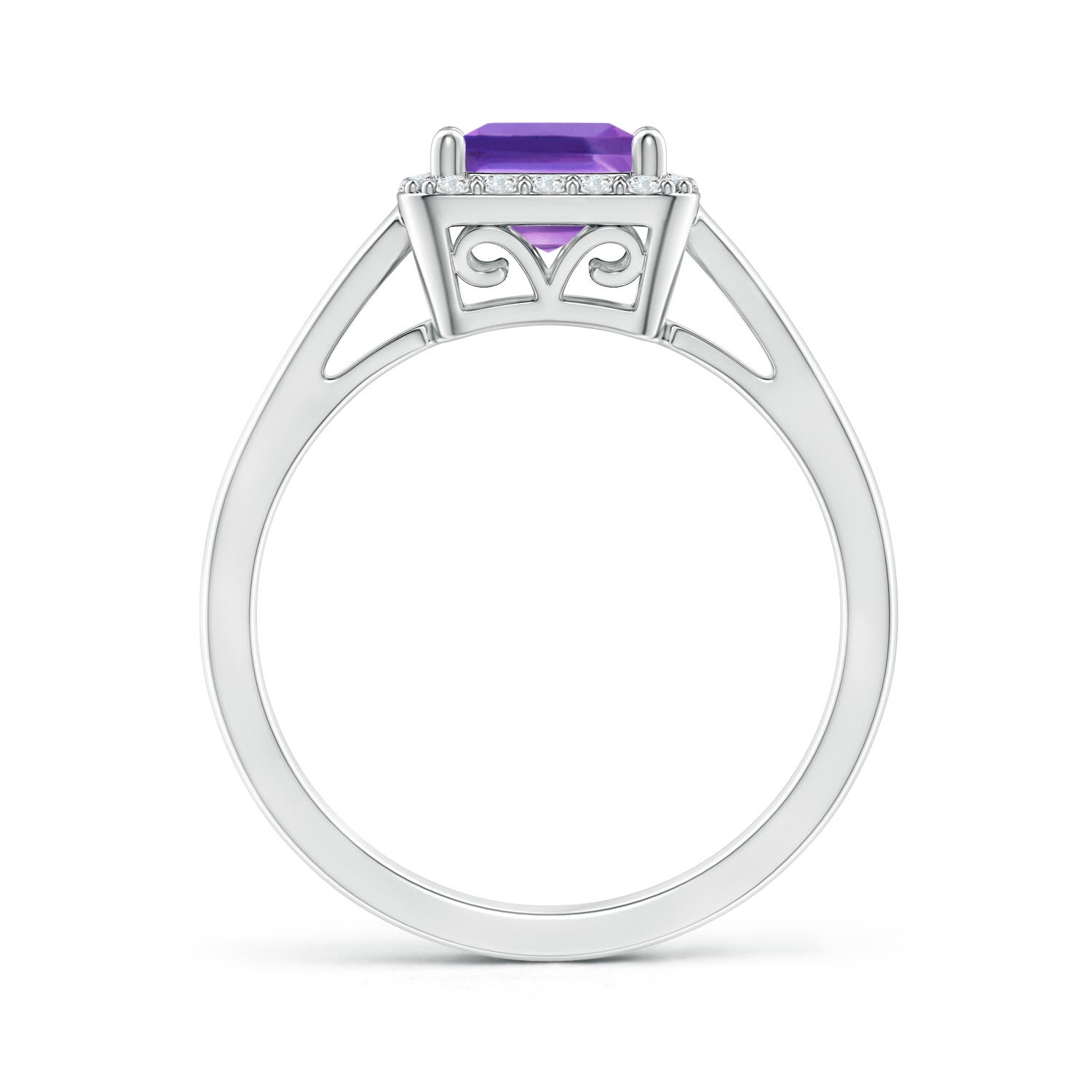 AAA - Amethyst / 1.2 CT / 14 KT White Gold