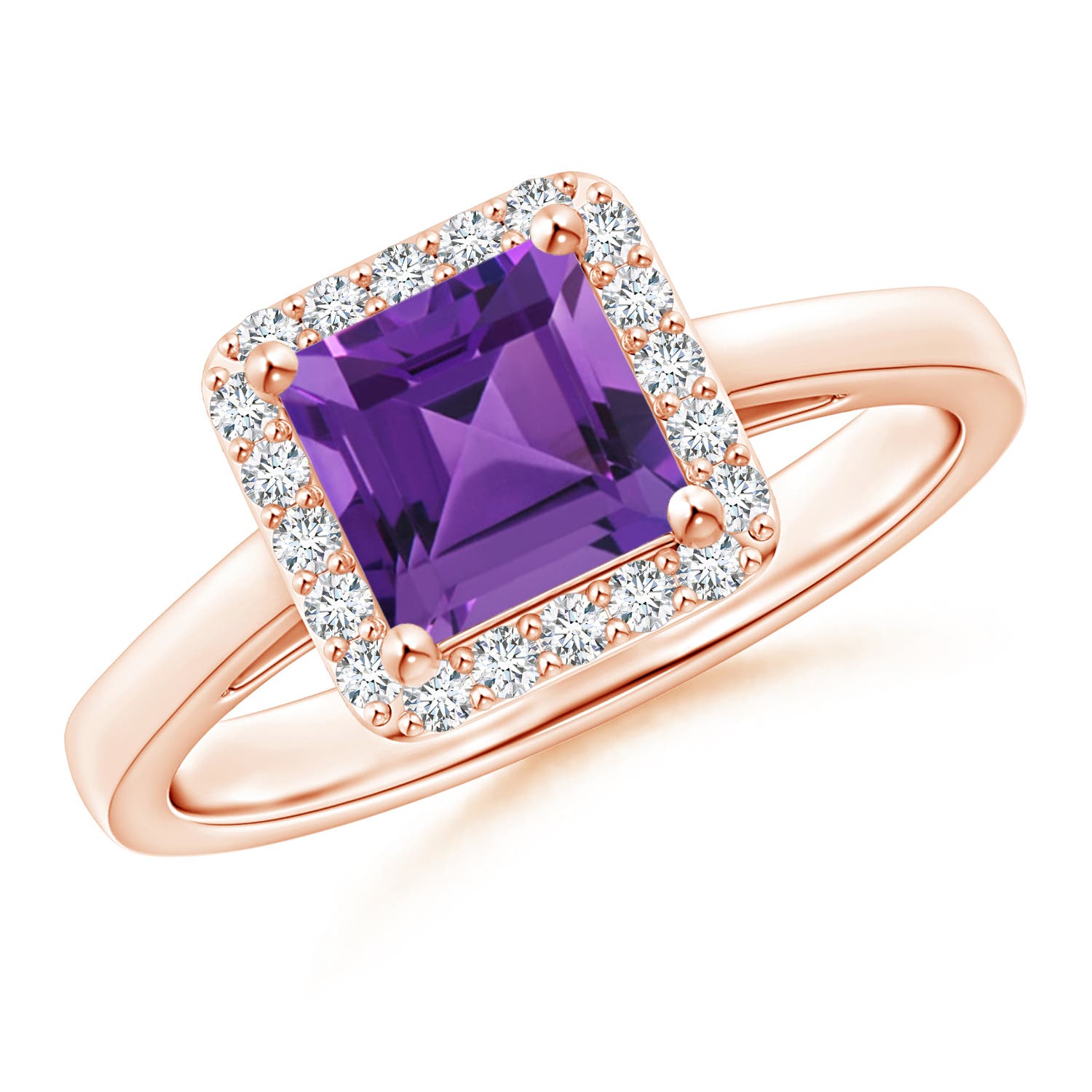 AAAA - Amethyst / 1.2 CT / 14 KT Rose Gold