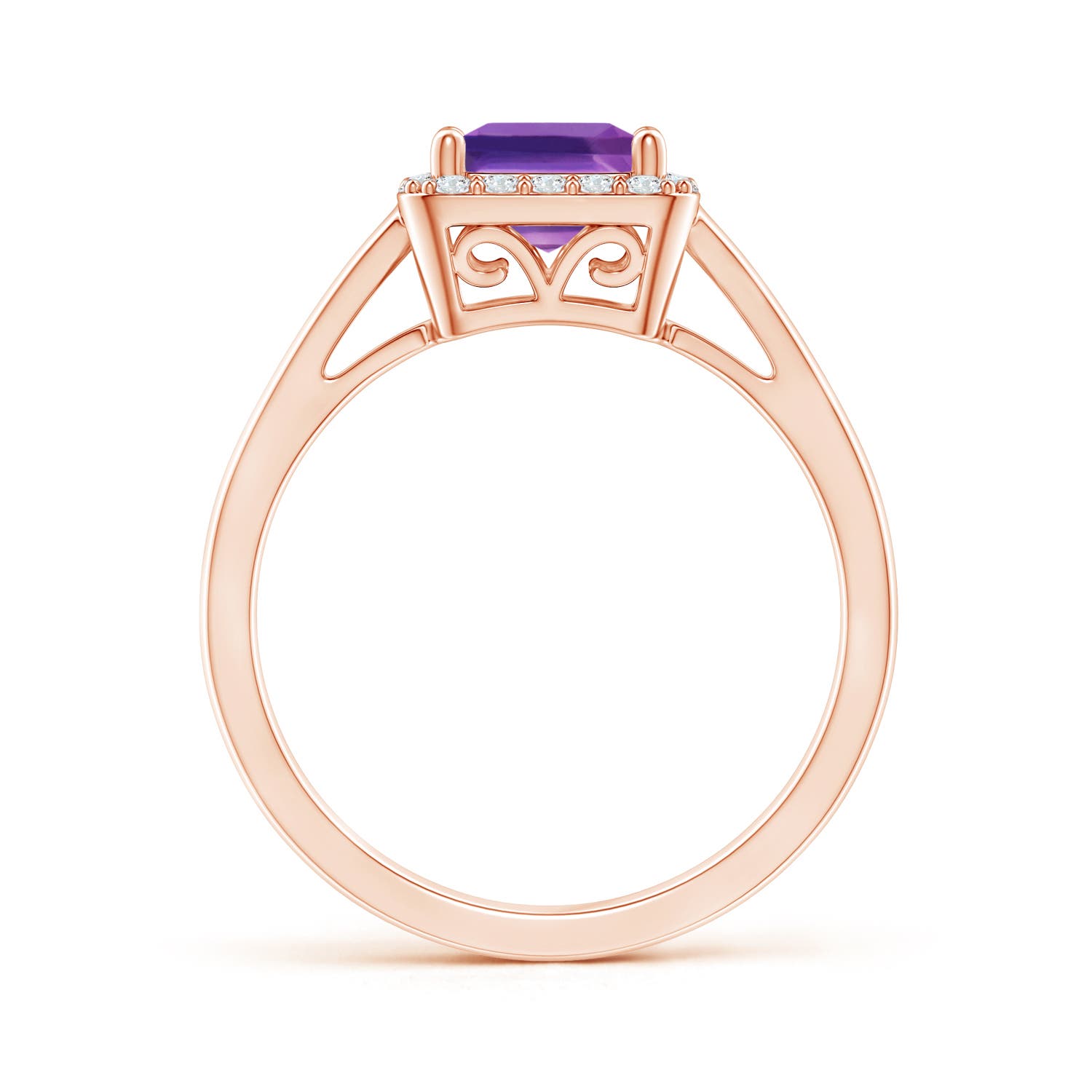 AAAA - Amethyst / 1.2 CT / 14 KT Rose Gold