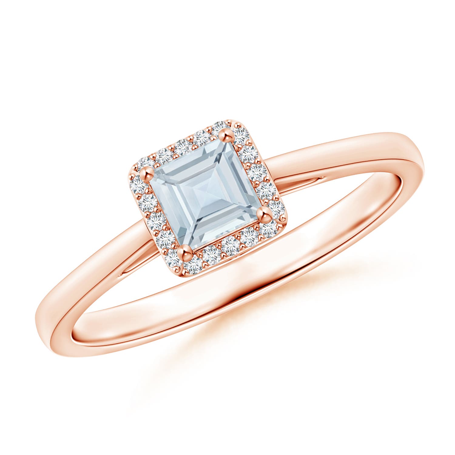 A - Aquamarine / 0.39 CT / 14 KT Rose Gold