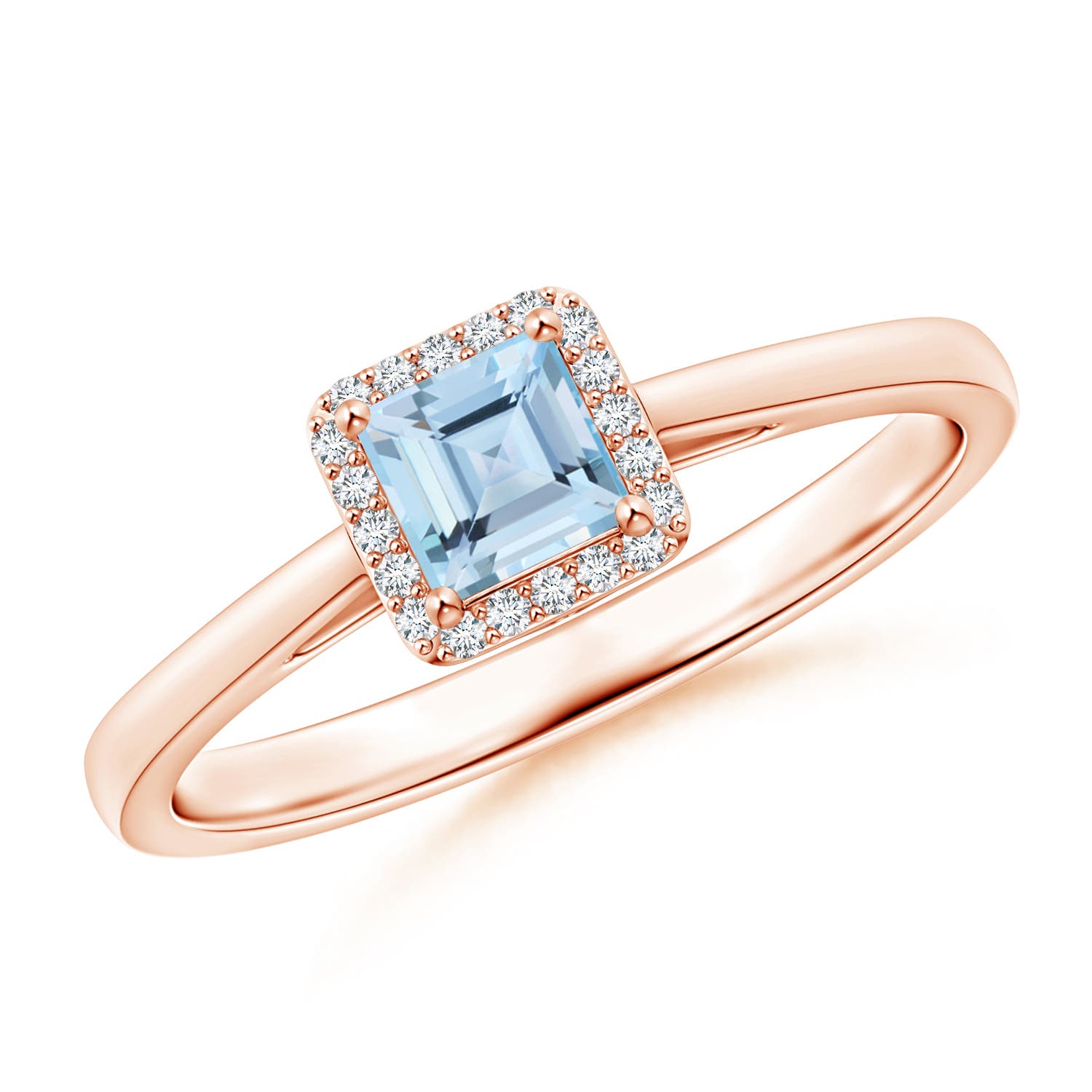 AAA - Aquamarine / 0.39 CT / 14 KT Rose Gold