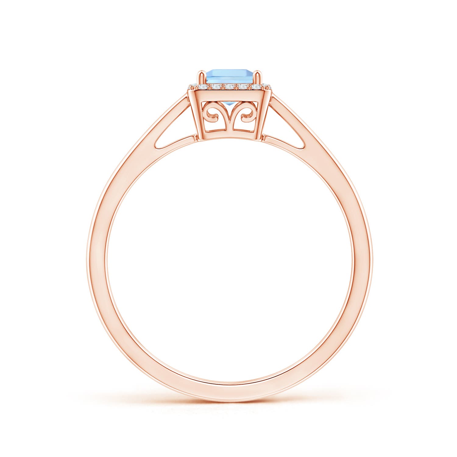 AAA - Aquamarine / 0.39 CT / 14 KT Rose Gold