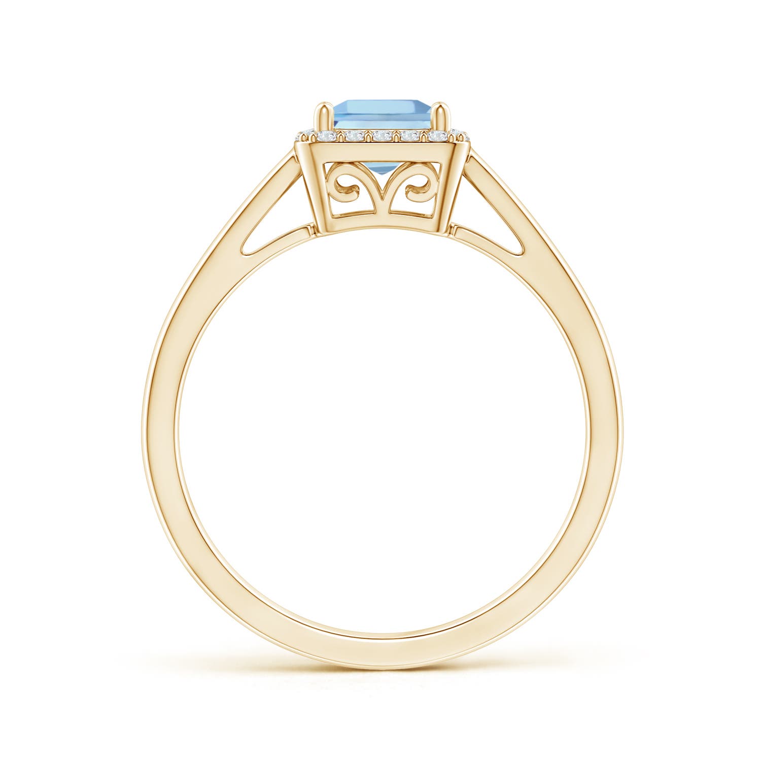 AAAA - Aquamarine / 0.67 CT / 14 KT Yellow Gold