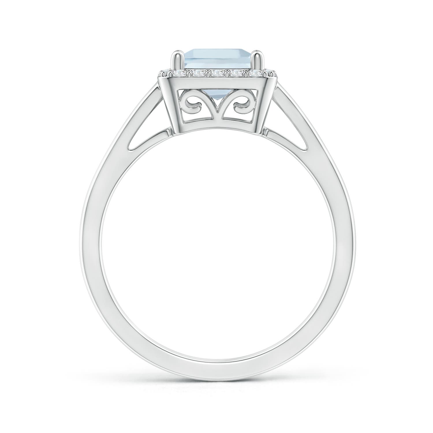 A - Aquamarine / 1.15 CT / 14 KT White Gold