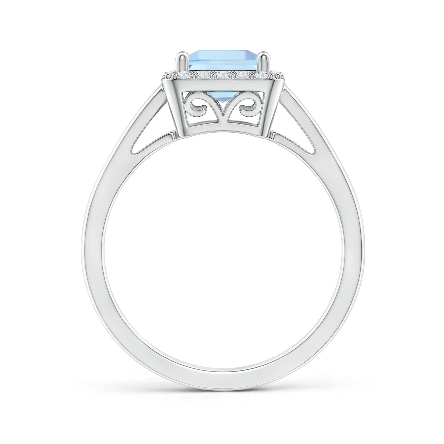 AAA - Aquamarine / 1.15 CT / 14 KT White Gold