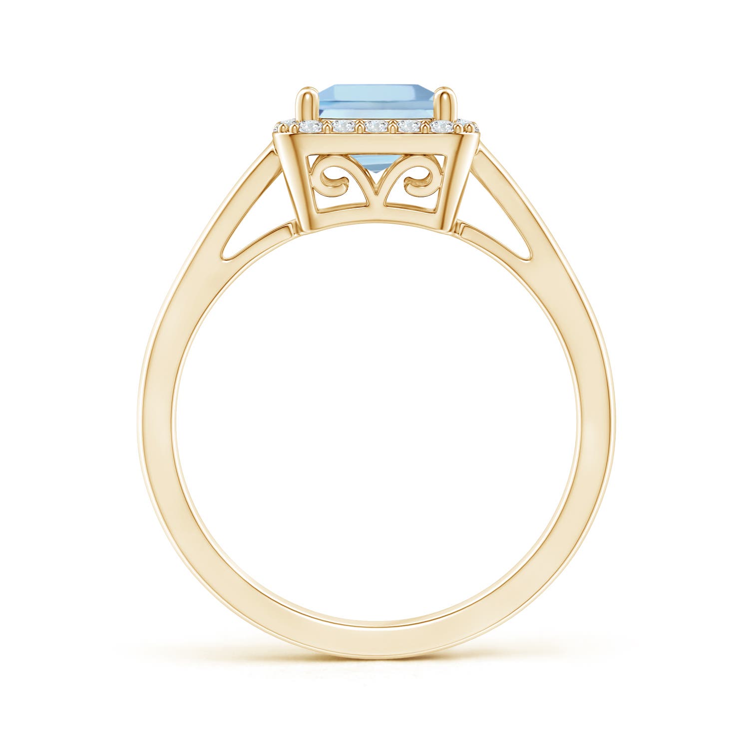 AAAA - Aquamarine / 1.15 CT / 14 KT Yellow Gold