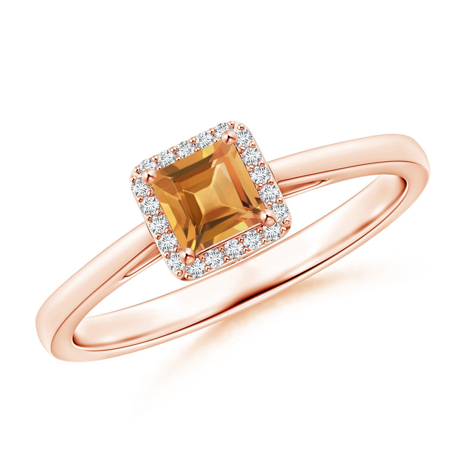 A - Citrine / 0.36 CT / 14 KT Rose Gold