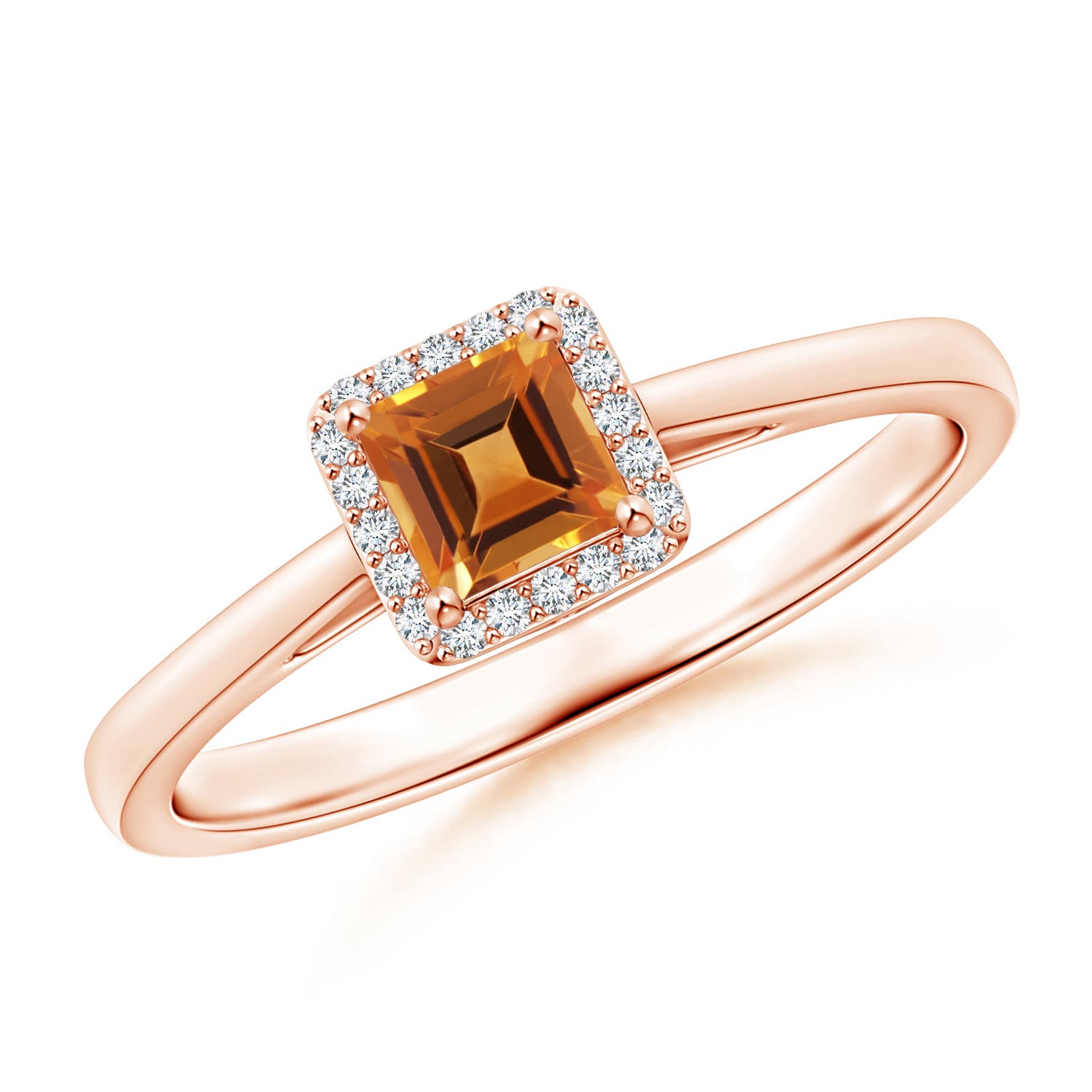 AAA - Citrine / 0.36 CT / 14 KT Rose Gold