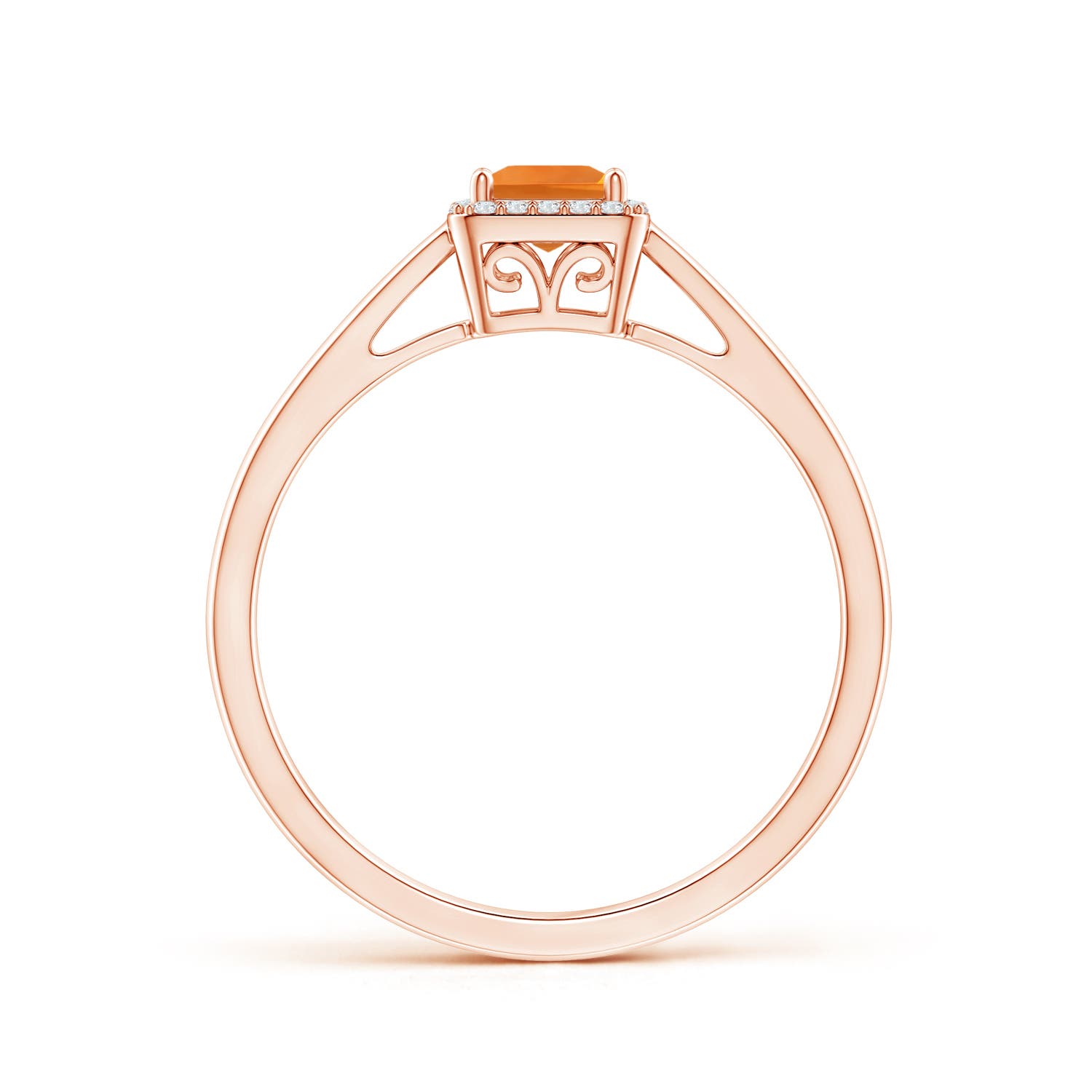 AAA - Citrine / 0.36 CT / 14 KT Rose Gold