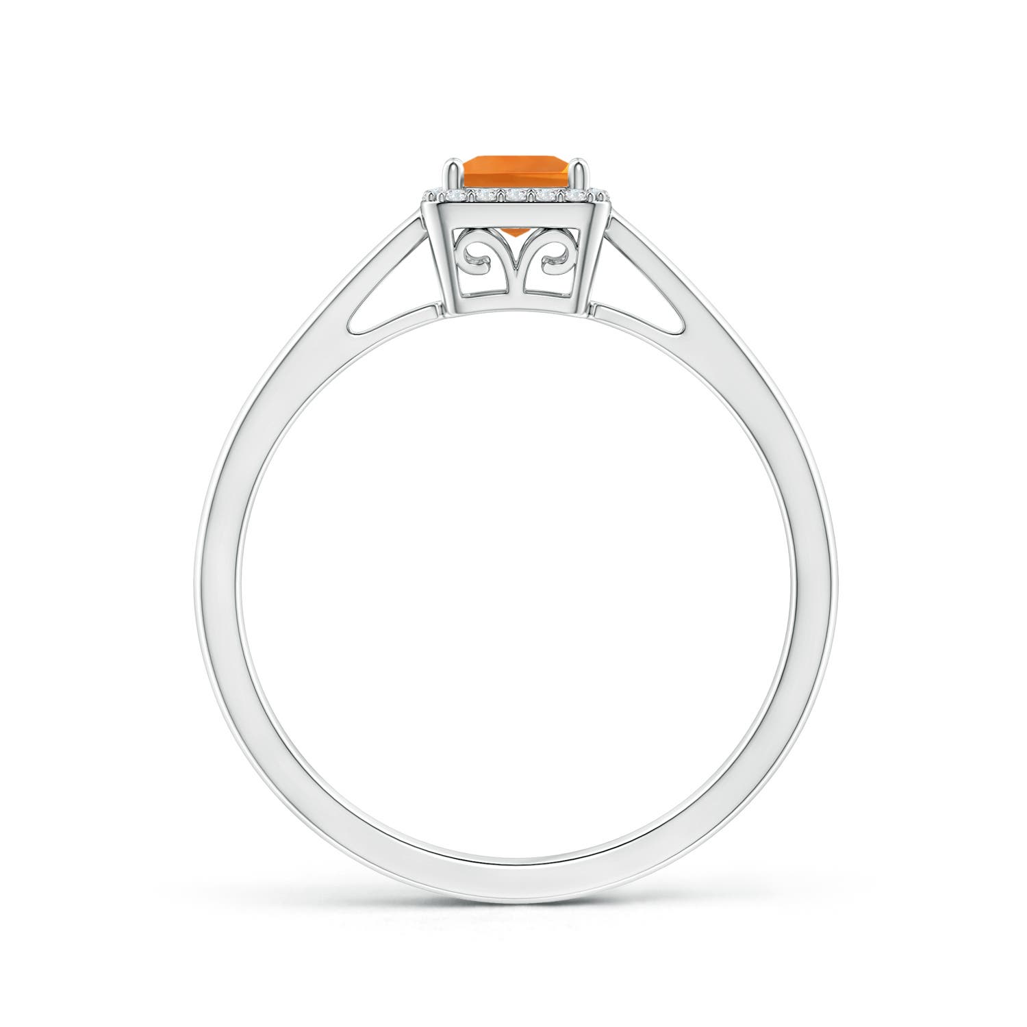 AAA - Citrine / 0.36 CT / 14 KT White Gold